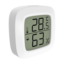 Mini Digital Indoor Thermo-Hygrometer - White, 1C, 45x45x13mm
