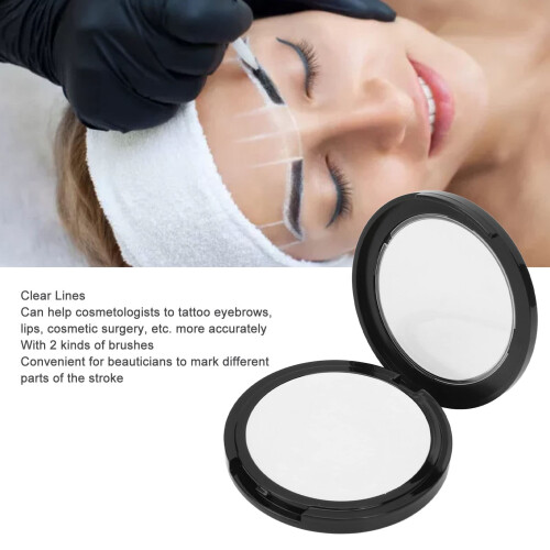 Eyebrow Mapping Paste Kit with Dual Brushes for Precise Brow and Lip Outline 20g White 2