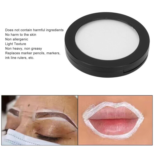 Eyebrow Mapping Paste Kit with Dual Brushes for Precise Brow and Lip Outline 20g White 1