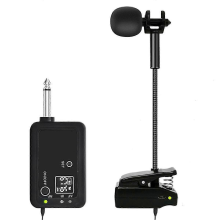 Professionelles drahtloses UHF-Schwanenhalsmikrofon für Saxophon, Sprachaufnahmen bei Live-Auftritten, kompatibel mit Saxophon, Trompete, Ho