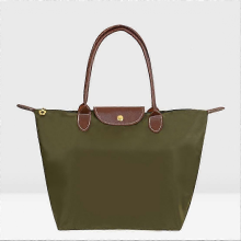 Klassische, einfarbige Damen-Einkaufstasche in Ochsenform, kompatible Nylon-Schultertasche, faltbare Aufbewahrungstasche, wasserdichte Damen
