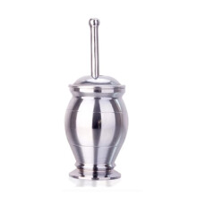 Stainless Steel Mortar and Pestle with Lid, Heavy Duty Spice Grinder for Herbs, Seeds, Pepper 136mm