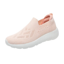 Men's Walking and Running Shoes Breathable Mesh Upper NonSlip Sole Arch Support SlipOn 6 UK Pink