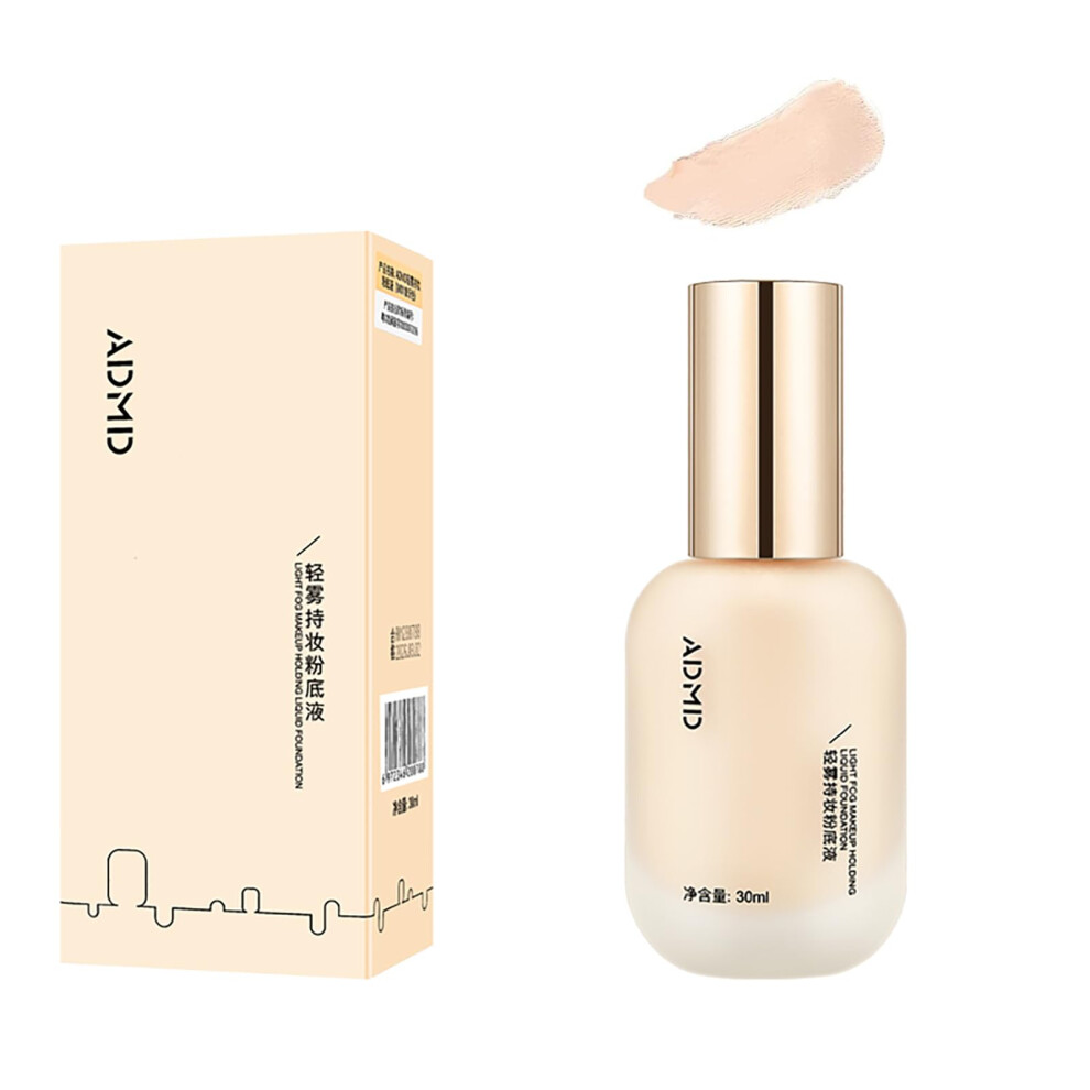 Light Hydrating Waterproof Liquid Foundation 30Ml Nude Weight Long Lasting Coverage