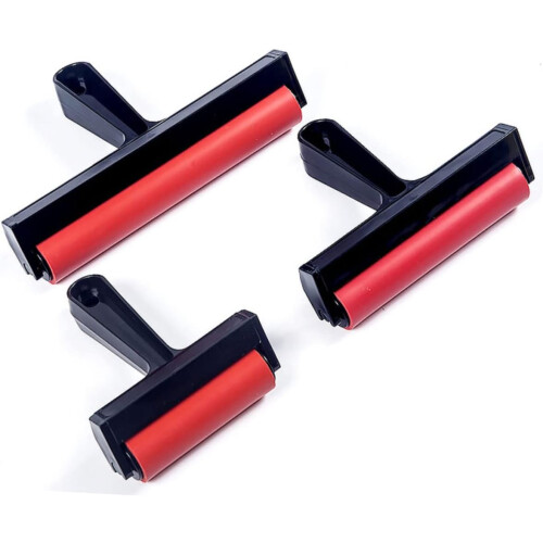 Brayer Roller for Ink and Paint with Smooth LargeArea Coverage and Ergonomic Wide Handle 2