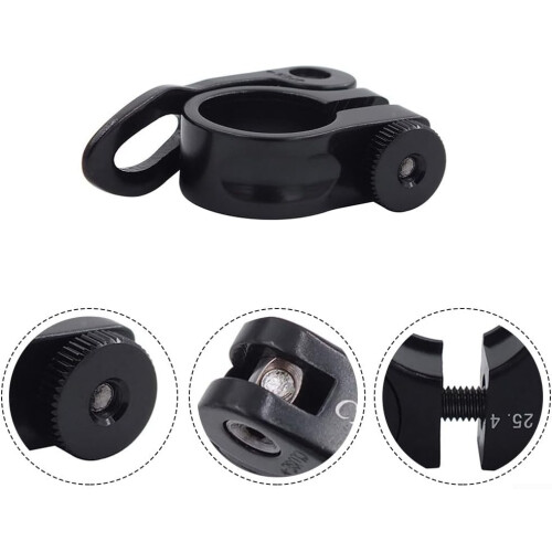 Aluminum Alloy Quick Release Bicycle Seatpost Clamp 25.4mm Lightweight Secure Lock 1