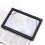 Large A4 Reading Magnifier with 4 Led Light,3x Full Page Magnifying Glass Foldable Desktop Stand Magnifier Hands-free Rectangular Loupe Reading Aid 3