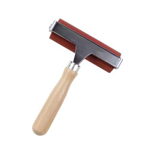 Rubber Brayer Roller for Printmaking and Stamping, Soft Rubber with Ergonomic Wood Handle, 3pcs