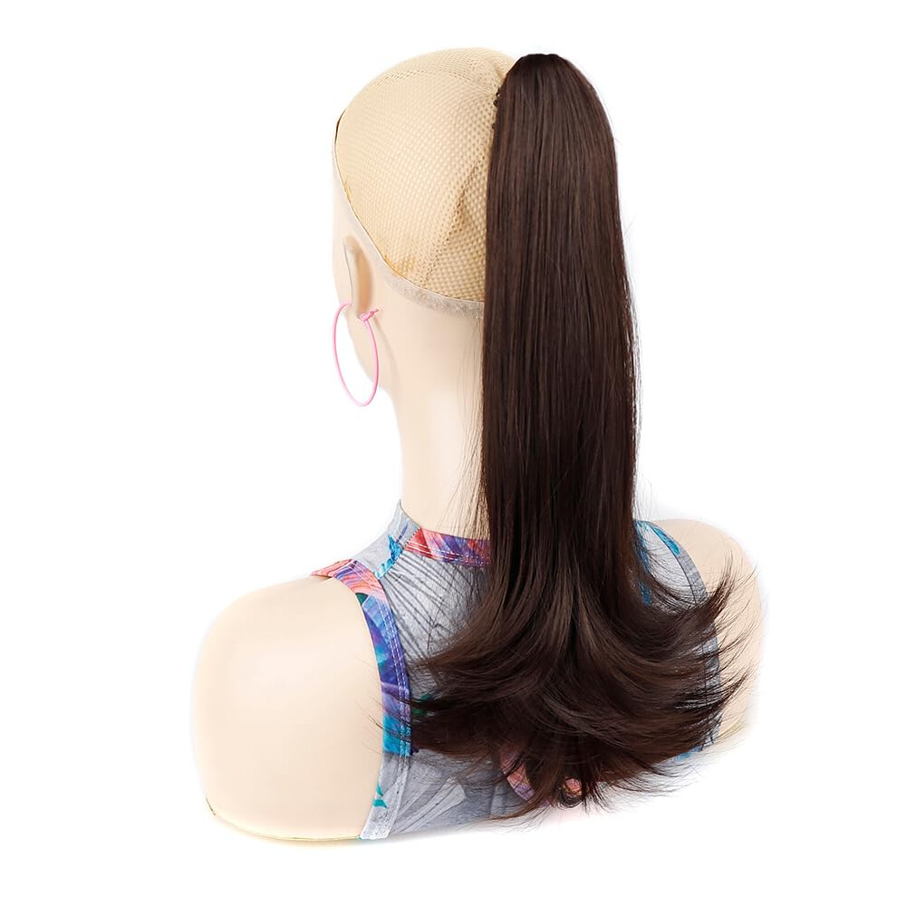 Unisex Clip In Ponytail Hair Extension Wavy Synthetic Hairpiece 100G Volume Boost For Women