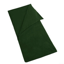 Sleeping Bag Liner with Zipper, Lightweight Microfiber Fleece Camping Blanket for Travel, Army Green