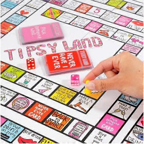 Tipsyland Drinking Board Game for Adults, Party Funny Interactive Drinking Board Game 1
