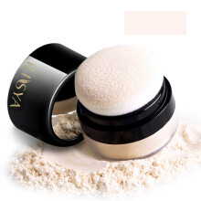 Setting Powder LongLasting Matte Waterproof Oil Control Loose Face Powder with Puff and Mirror 0.28oz Fair Ivory