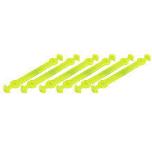 6 Pcs Silicone Tennis Racket Dampeners Long Buckle Shock Absorbers, Fluorescent Yellow