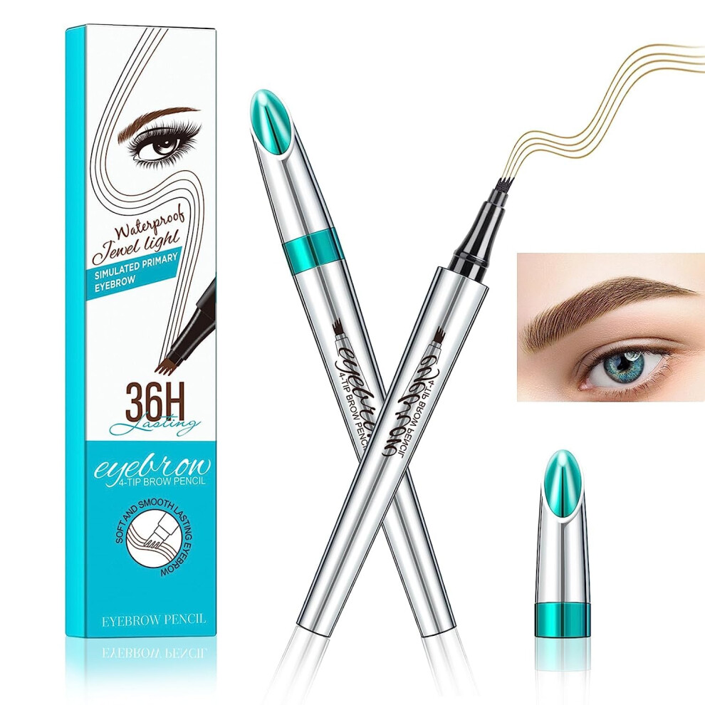 Brown Light Waterproof Microblading Eyebrow Pencil With Micro Fork Tip For Natural Hairlike Strokes