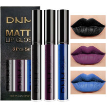 3Pcs Matte Liquid Lipstick Set for Women, Waterproof Long Lasting NonStick Dark Shades Lip Gloss