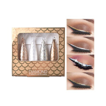 4 Piece Waterproof Long Lasting Liquid Eyeliner Set Glitter Smudge Proof Makeup for Women