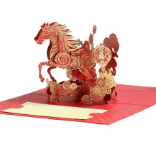Lunar New Year Greeting Card 3d Pop-up Chinese New Year Card 2026 of Horse Greeting with for Family