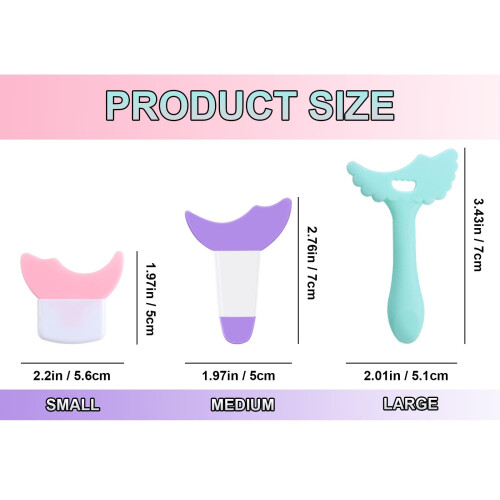 Eyeliner Stencil Tool Set for Winged Liner, Reusable Multifunctional Guide, Small 5 PCS 1