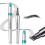 Microblading Eyebrow Pen Waterproof 4 Tip Microfork Smudge Proof for Natural Long Lasting Black 1