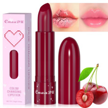 Color Changing Lipstick #06 Cherry Long Lasting Waterproof Moisturizing 2 in 1 Lip Balm for Women