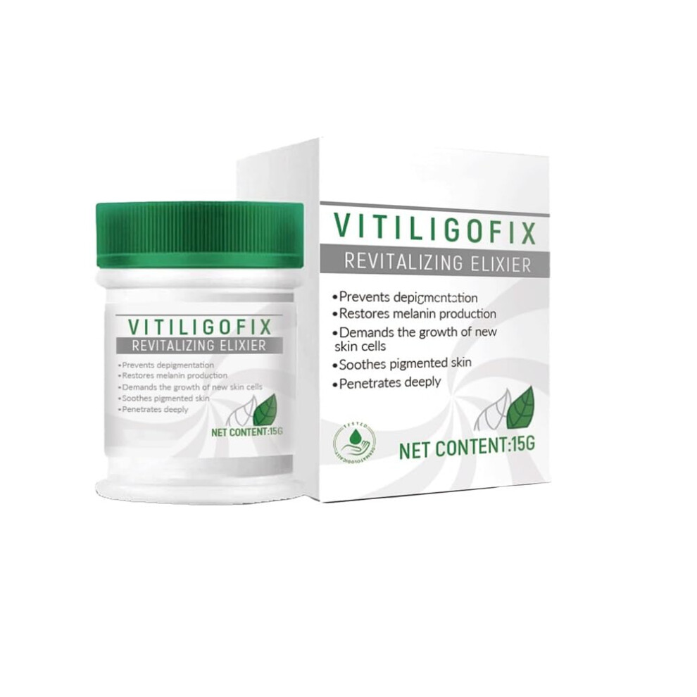 Cream/White Vitiligo Treatment For Spots, Compact Travel Size 1 Fl Oz Single Pack