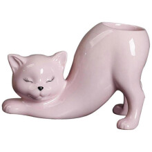 Cute Cat Tail Flower Pot, Ceramic Cartoon Animals, Succulent Cactus Flower Pot
