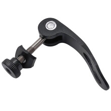 Bike Seatpost Clamp M5x45 Aluminum Alloy Quick Release for Tool Height Adjustment Black