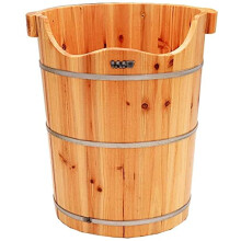 Wooden Foot Bath Spa Basin with Heat Retention, LeakResistant Fir Tub and Massage Node Footboard