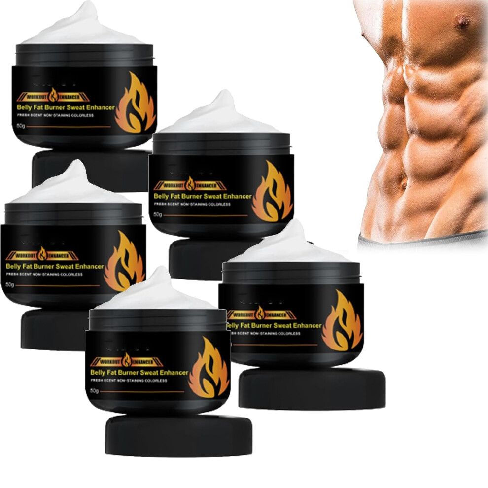 Cream Belly Fat Burner 5Pcs Slimming Hot For Workout Perspiration And Abs Tightening