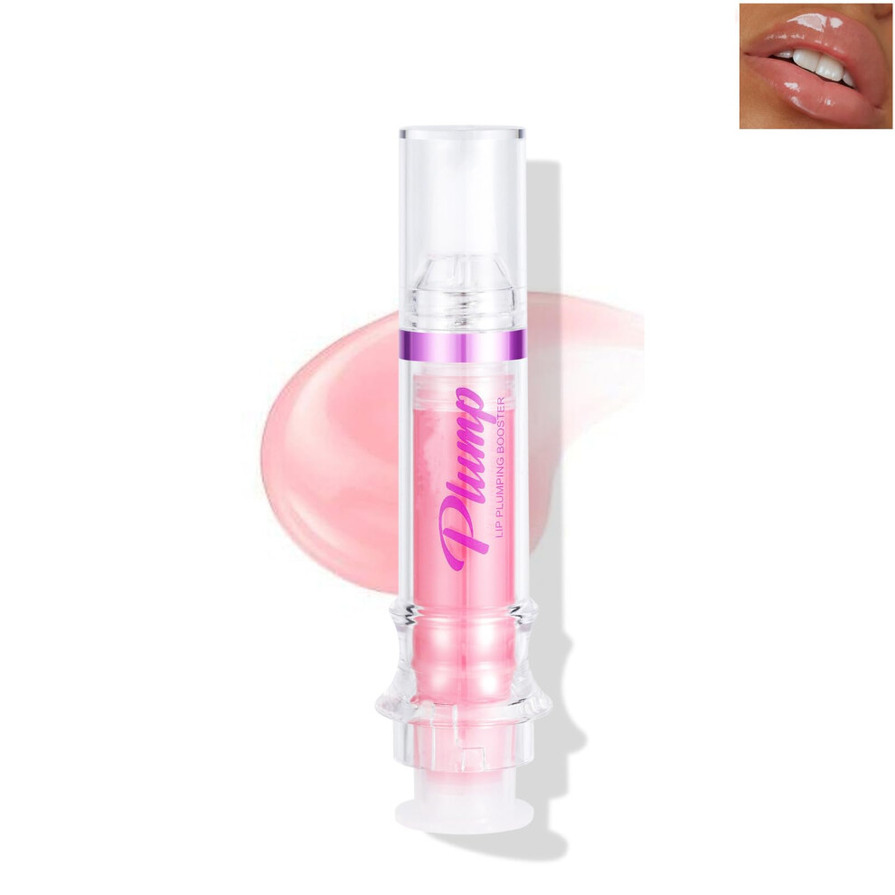 Lip Plumper Gloss with LongLasting Moisture, Waterproof NonSticky Shine Lip Glow Oil (01)