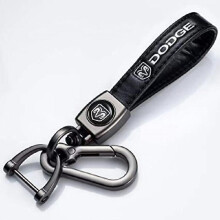 (Benz)Leather Keychain Hook Key Pendant with Car Brand Logo Spring Buckle & Ring Compatible with Main Car Brand