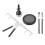 Microblading Eyebrow Mapping Kit with Flexible Steel Ruler and Easy Clean Paste for Tattoo  Black 3
