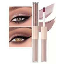 Rosy Brown Liquid Eyeshadow Stick, Matte and Glitter Double Ended, Waterproof Long Lasting Pen