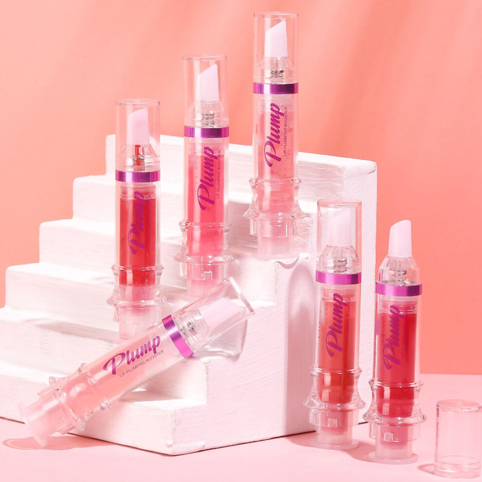 6 Colors Lip Plumper Gloss Set with LongLasting Shimmer Finish and Deep Hydration Formula