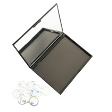Magnetic Empty Makeup Palette with 20 Metal Stickers, Fits 15 Pans for Eyeshadow, Lipstick, Foundation