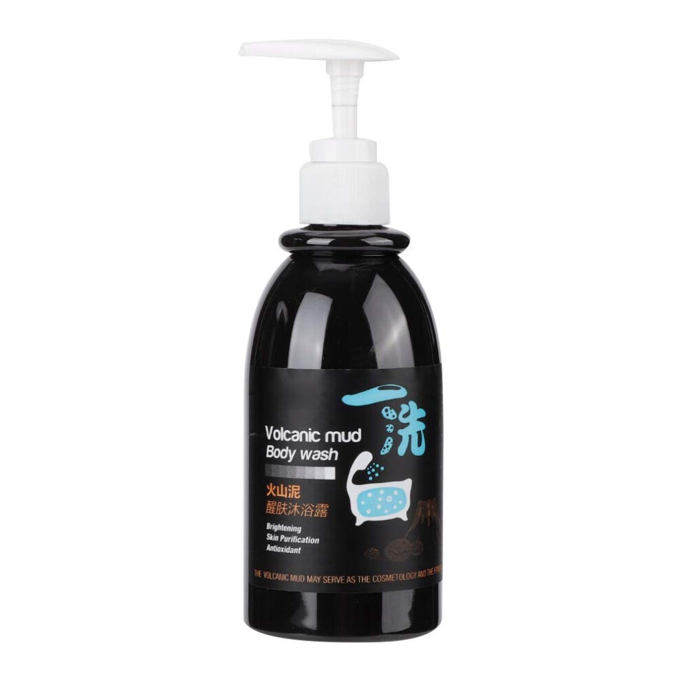 Volcanic Mud Shower Gel 250ml for Men, Moisturizing Body Wash with Whitening and Gentle Exfoliation
