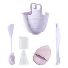 Facial Mask Mixing Bowl Set with Silicone Applicator Kit, Brush and Measuring Spoon for Spa and Home