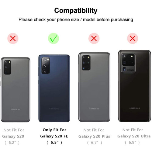 Samsung Galaxy S20 FE / S20 Lite Handyhülle mit Kartenhalter Schwarz 1