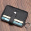 Slim Card Holder Wallet, Minimalist PU Leather Card Case Black 3