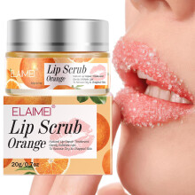 Orange Sugar Lip Scrub for Dry and Chapped Lips Gentle Exfoliator and Moisturizer