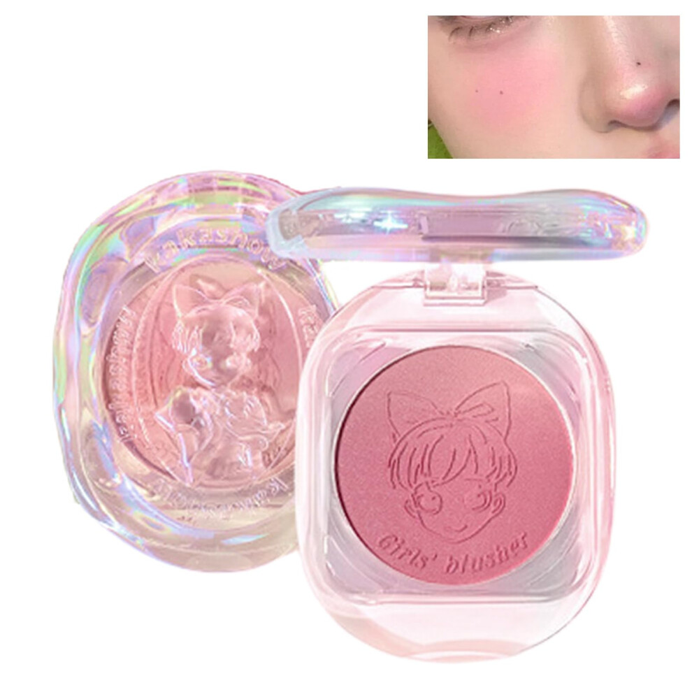 Blush Palette with  Pigmented Silky Blendable Powder Blush, Long Lasting Rosy Glow Berry Cheeks