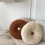 (Coffee) Decorative Round Pleated Throw Pillows with Center Button, Solid Floor Cushion for Sofa Couch Bed 7