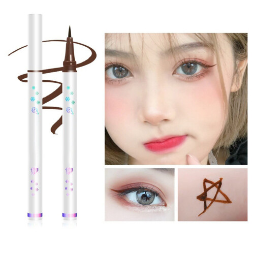 Waterproof Brown Liquid Eyeliner Pen with Precise Fine Tip, Quick Dry, Sweatproof Smudgeproof 2
