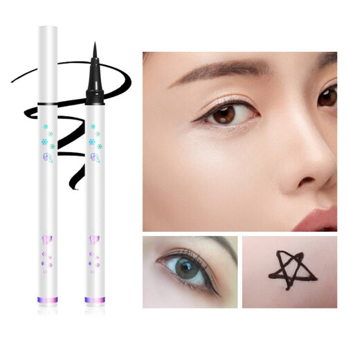 Waterproof Brown Liquid Eyeliner Pen with Precise Fine Tip, Quick Dry, Sweatproof Smudgeproof 1