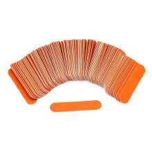 500Pcs Double Sided Nail Files and Mini Wooden Buffers for Gel Polish Manicure Pedicure Orange