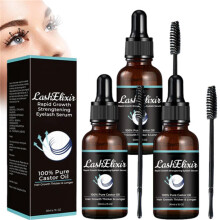 Eyelash Growth Serum Pack of 3 Black Castor Oil for Rapid Lash Growth and Thicker Fuller Eyelashes