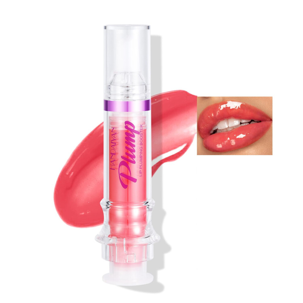 Plumping Lip Oil with Chili Extract, Hydrating NonSticky Lip Plumper Gloss for Fuller Lips