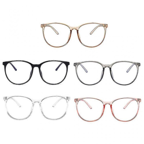 Anti Blue Light Glasses Blocking Filter Round Computer Glasses Men Women Super Light Frame Eyeglasses Pink Clear Spectacles 2