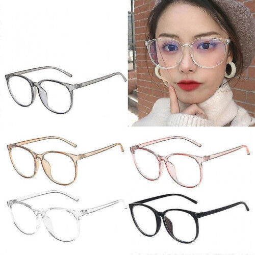 Anti Blue Light Glasses Blocking Filter Round Computer Glasses Men Women Super Light Frame Eyeglasses Pink Clear Spectacles 1