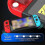 (Black)Left/Right Wireless Gamepad with Gyro for Nintendo Switch Joy-Con Controller featuring Sensor Joypad 2